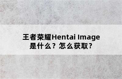 王者荣耀Hentai Image是什么？怎么获取？